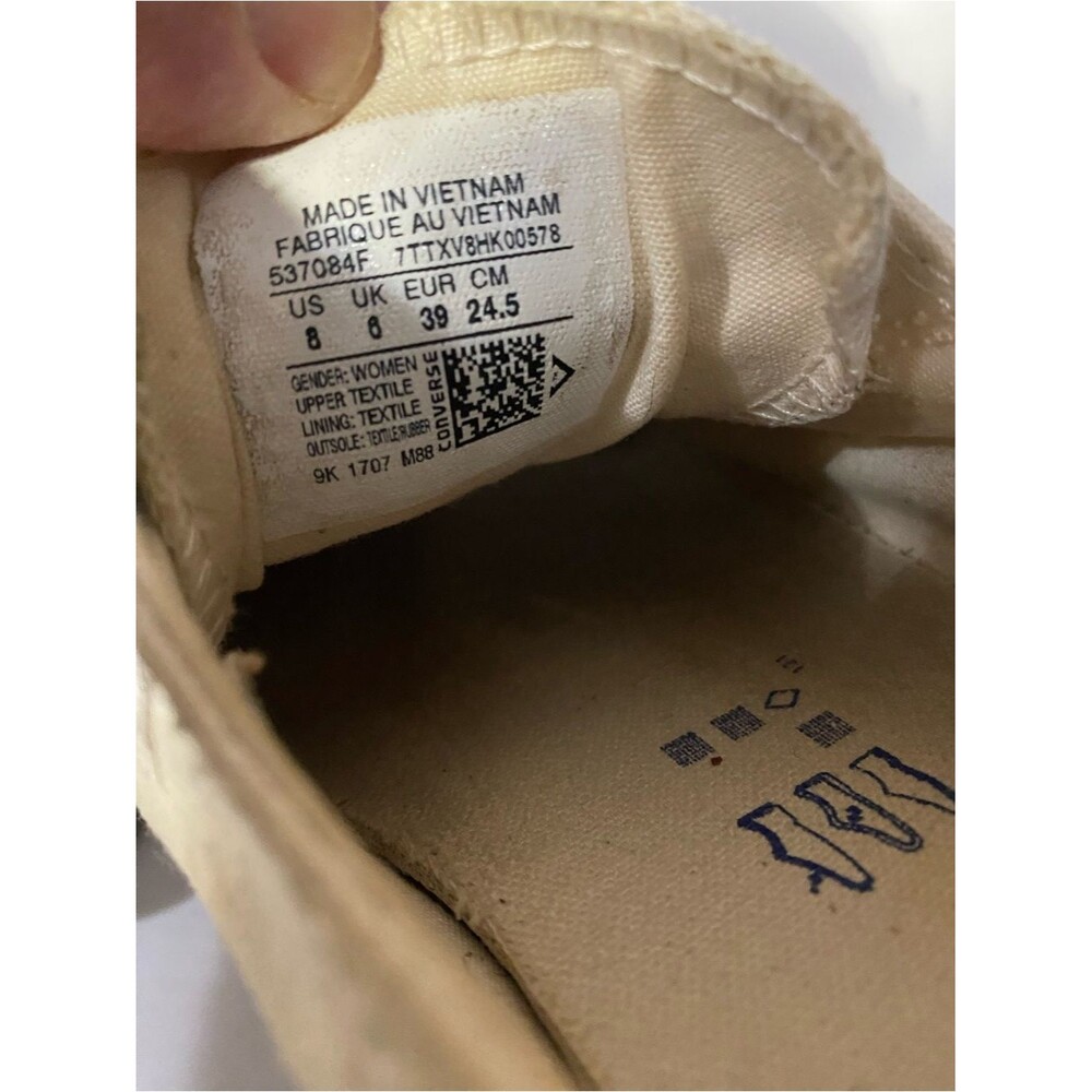Converse Chuck Taylor All Star Shoreline Slip On White Women's Size 8 537084F - Picture 8 of 8